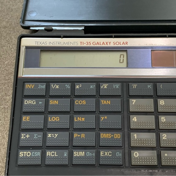 Vintage Texas Instruments TI-35 Galaxy Solar Scientific Calculator Tested Works - Picture 9 of 12